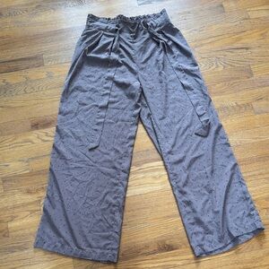 Mine Textured Brown Flowy Pants, size Large